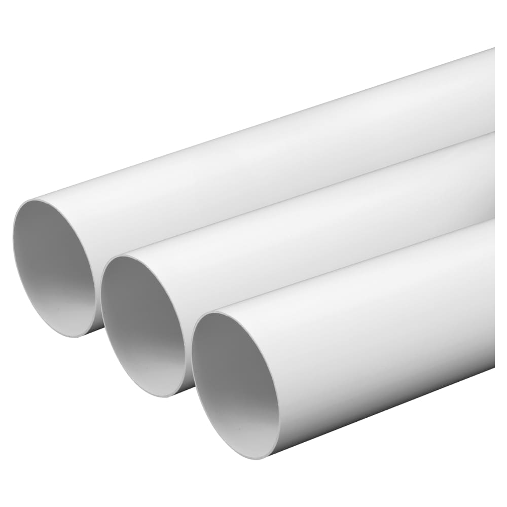 Awenta 4/100mm PVC Solid Ducting - 1000mm - White | ElectricalDirect