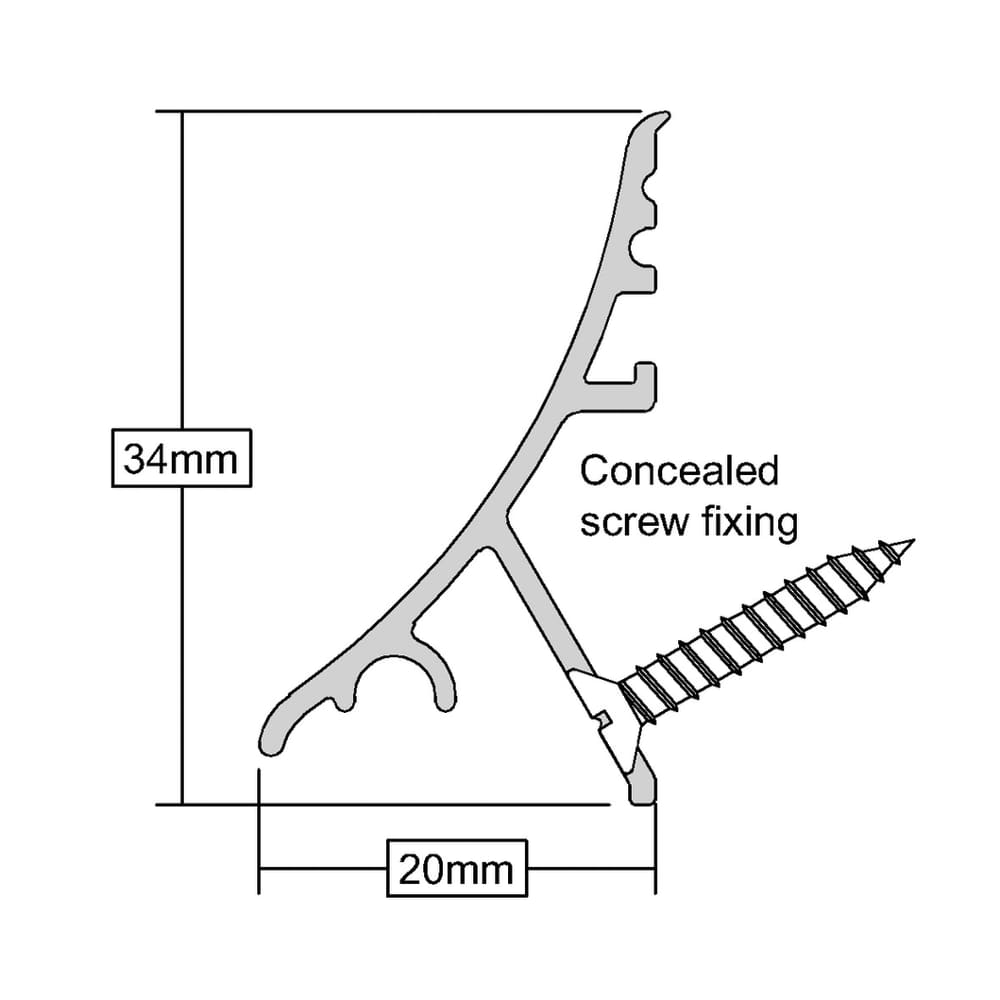 Stormguard ICD Rain Deflector - 914mm Length - Inward/Outward Opening Doors - Silver