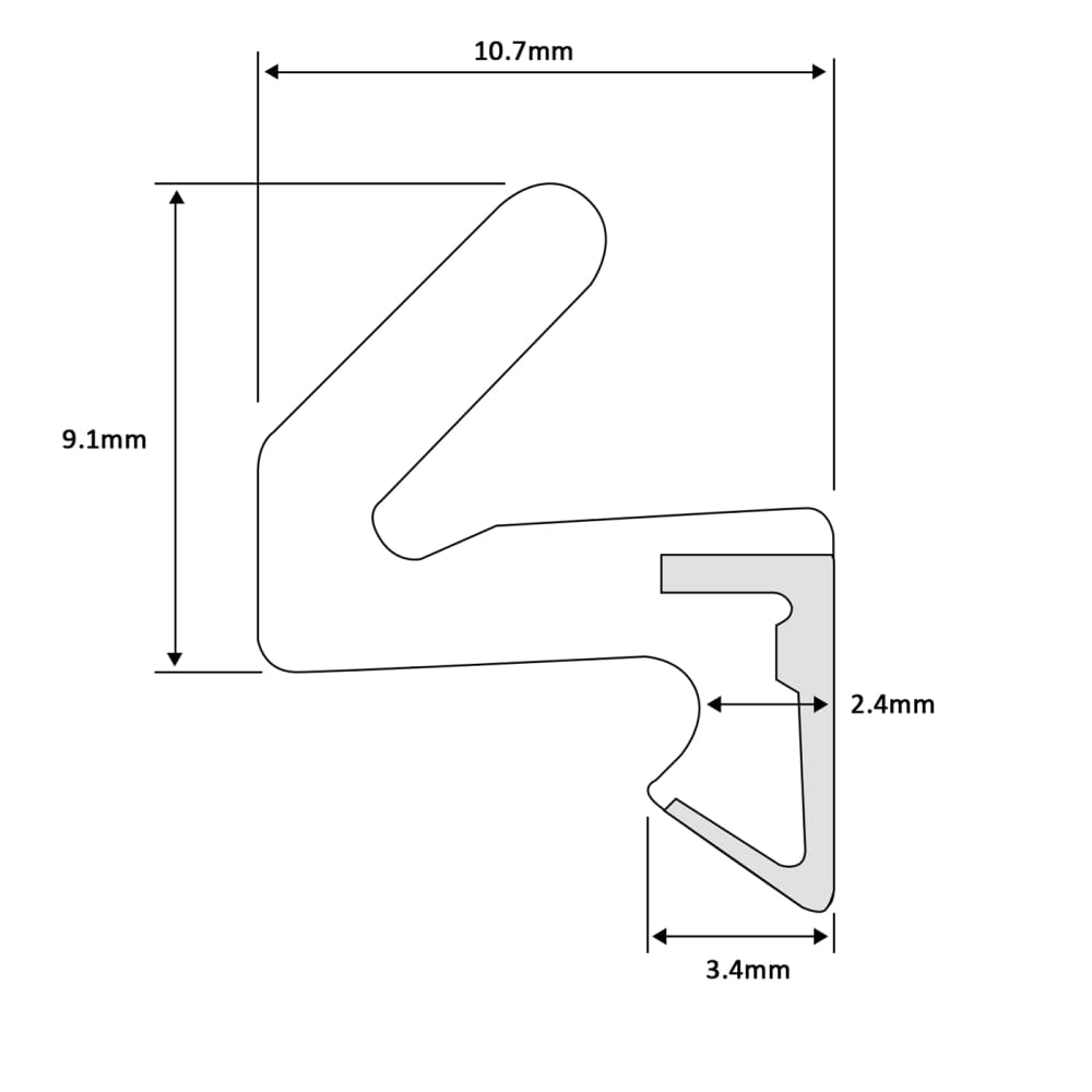 Schlegel AQ21 (QL3009) Aquamac Seal - 10m Length - White