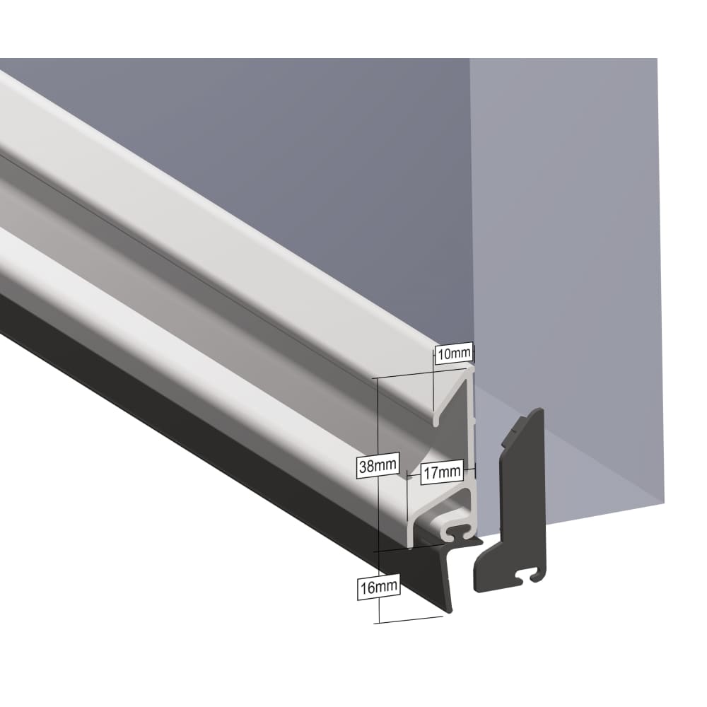 Stormguard XRD Rain Deflector with Rubber Seal - 914mm Length - Inward/Outward Opening Doors - White