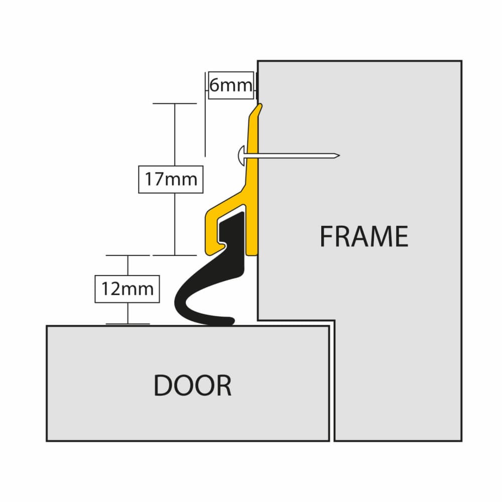 Stormguard XP ADS Premium Q-Lon Perimeter Seal Door Set - 2100mm Length - Gold