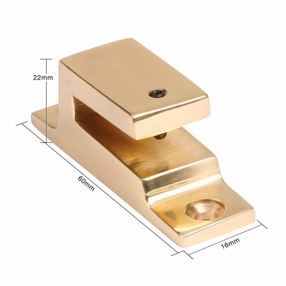 Hampstead Replacement Casement Window Fastener Hook Plate - Polished Brass
