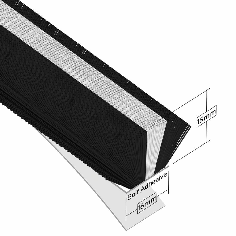 Stormguard Paraspifferi gomma, Autoadesivo, Extra spessa, Nero 3.5 m
