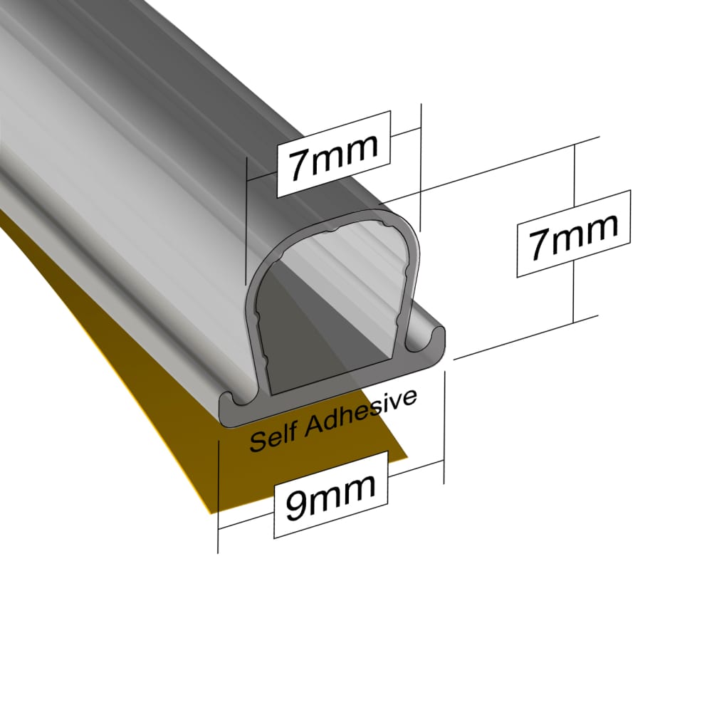 Stormguard Clear Weather Strip - 6m Length - Transparent