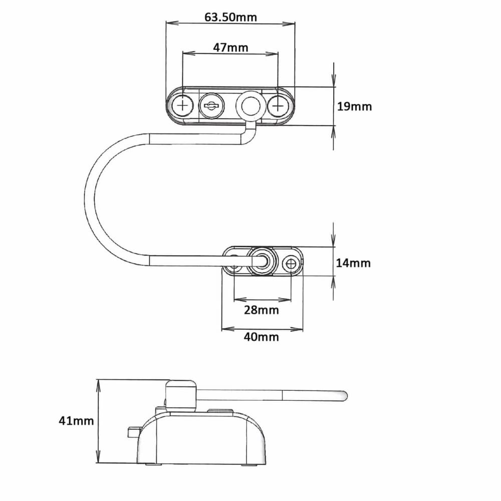 Jackloc Pro-5 Key-Locking Cable Window Restrictor – Chrome 