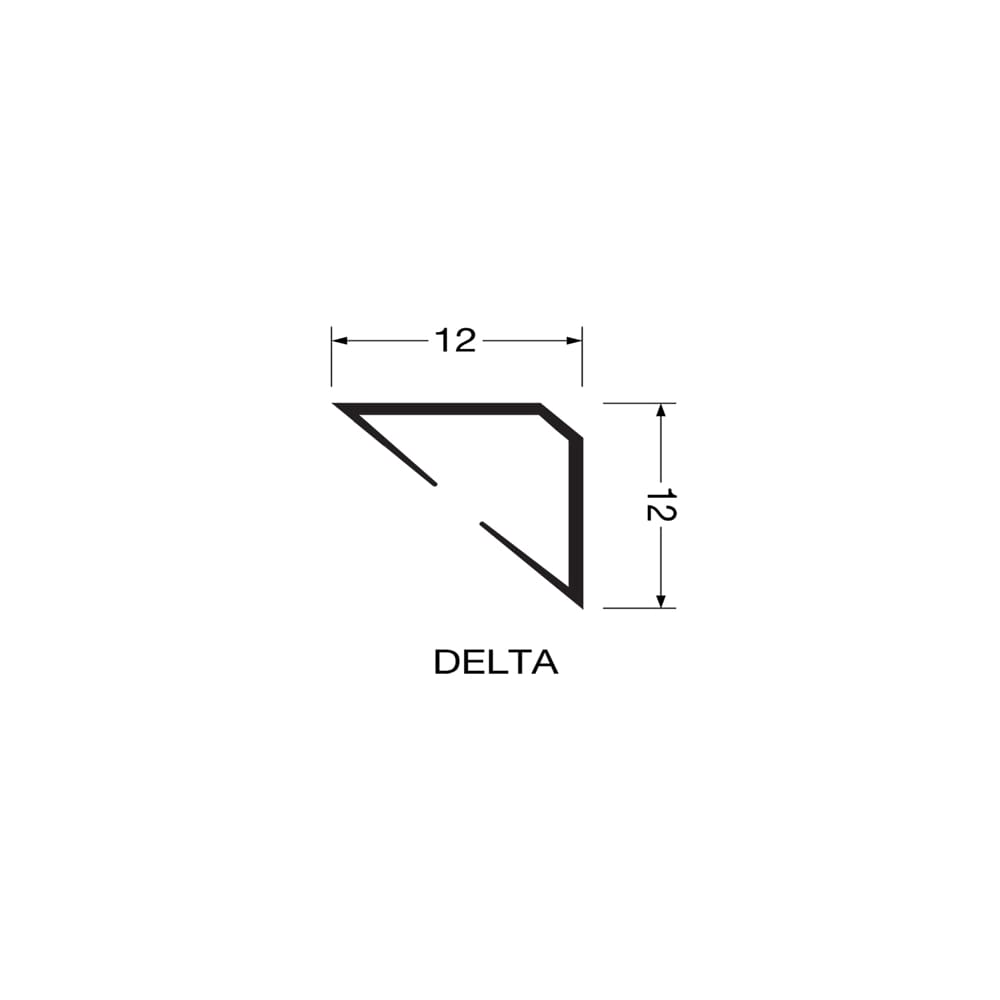 Sealmaster Delta Seal - 12 x 12 x 2100mm - Black - Pack of 5
