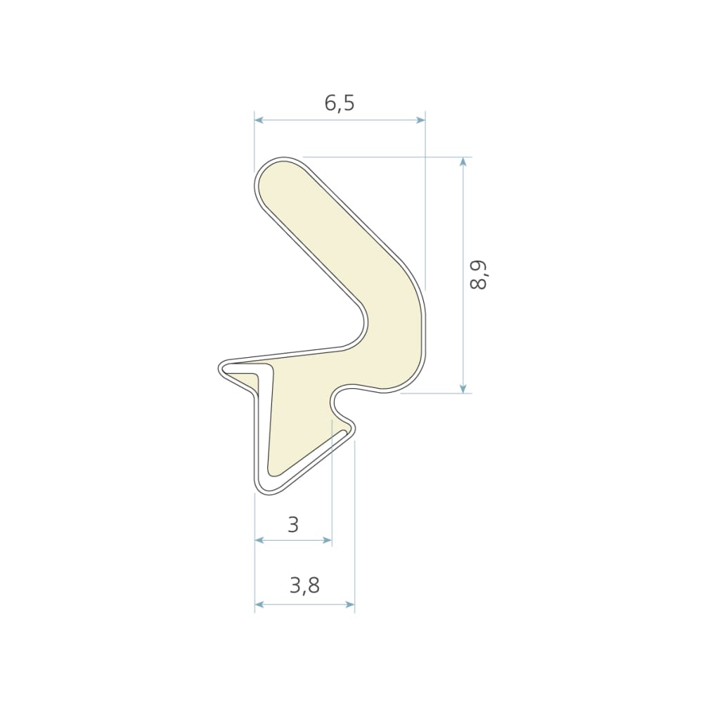 Schlegel Q-Lon 9257 Universal uPVC Door Replacement Seal - 10m Length - White