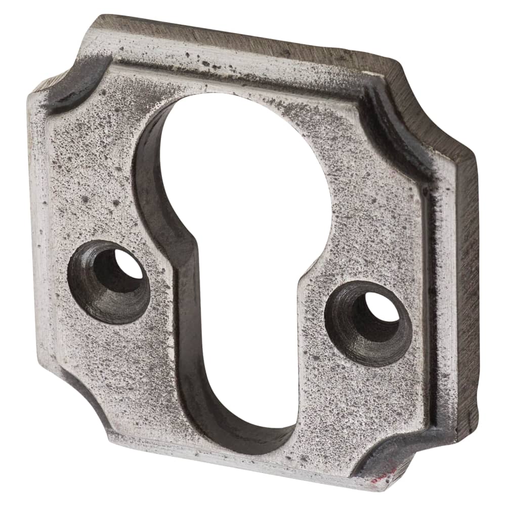 Olde Forge Escutcheon - 40 x 40mm - Euro - Polished Iron