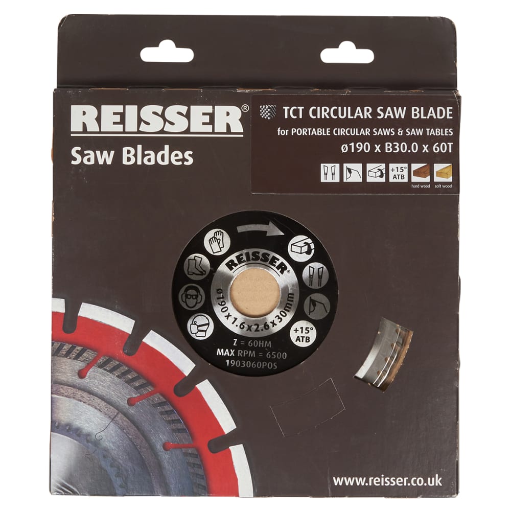Reisser TCT Circular Saw Blade - 190 x 30mm - 60T - Wood
