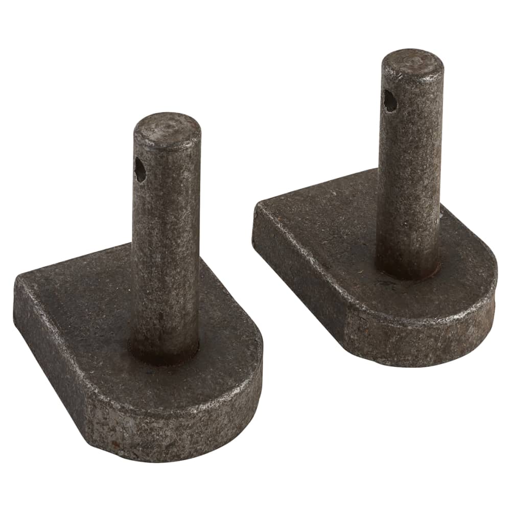 Gate Hook to Weld with Straight End - 16mm Pin - Self Colour Steel - Pair