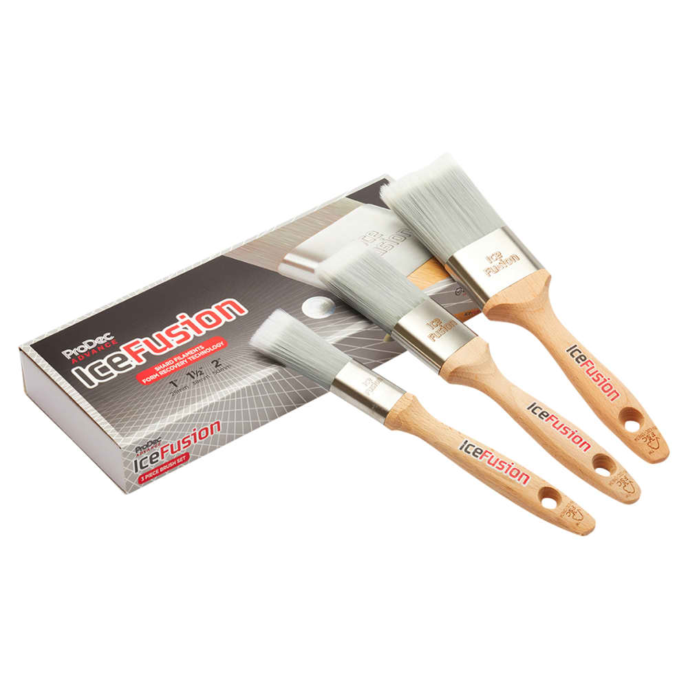 ProDec Advance Ice Fusion Synthetic Paint Brush Set - Pack of 3
