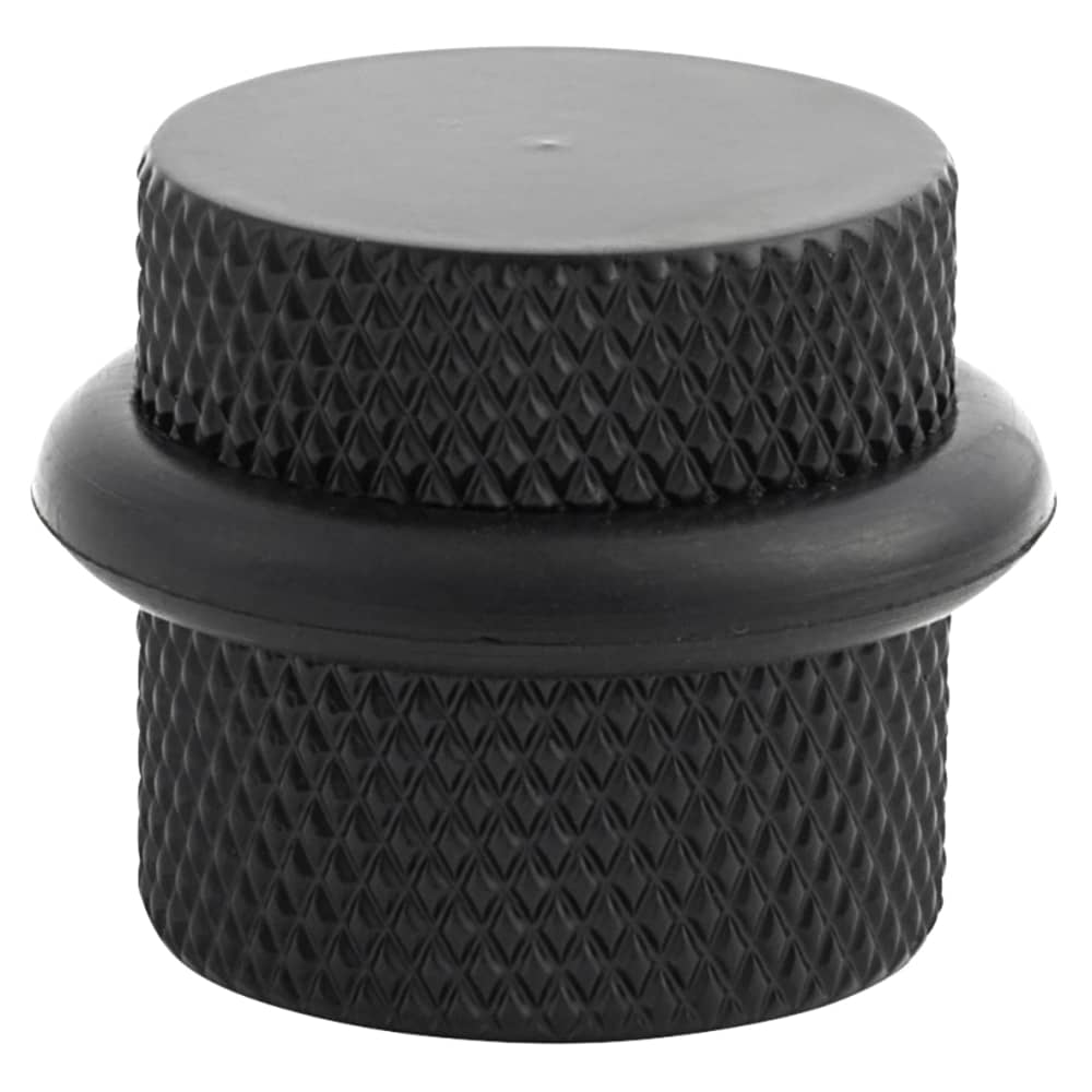 Hampstead Knurled Floor Door Stop - 22 x 22mm - Matt Black 