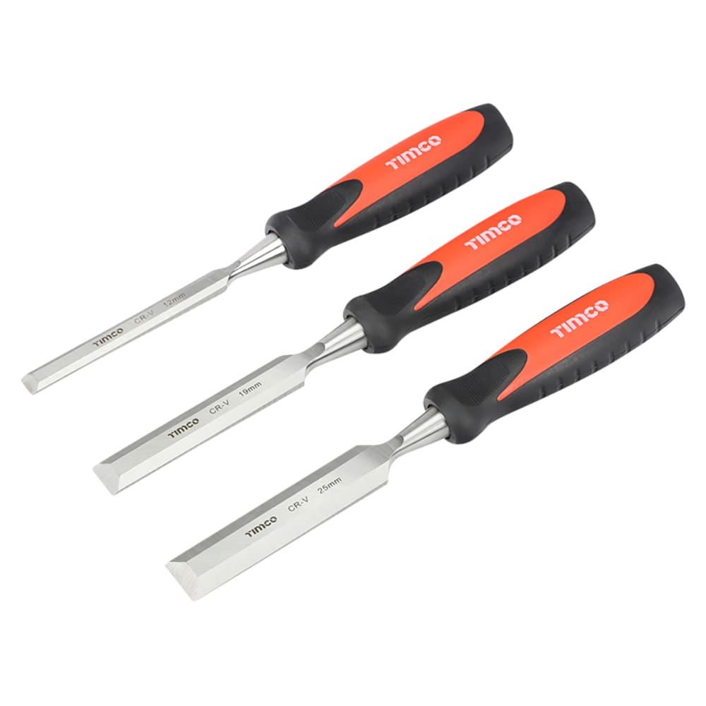 TIMCO Bevel Edge Wood Chisel Set - Pack of 3