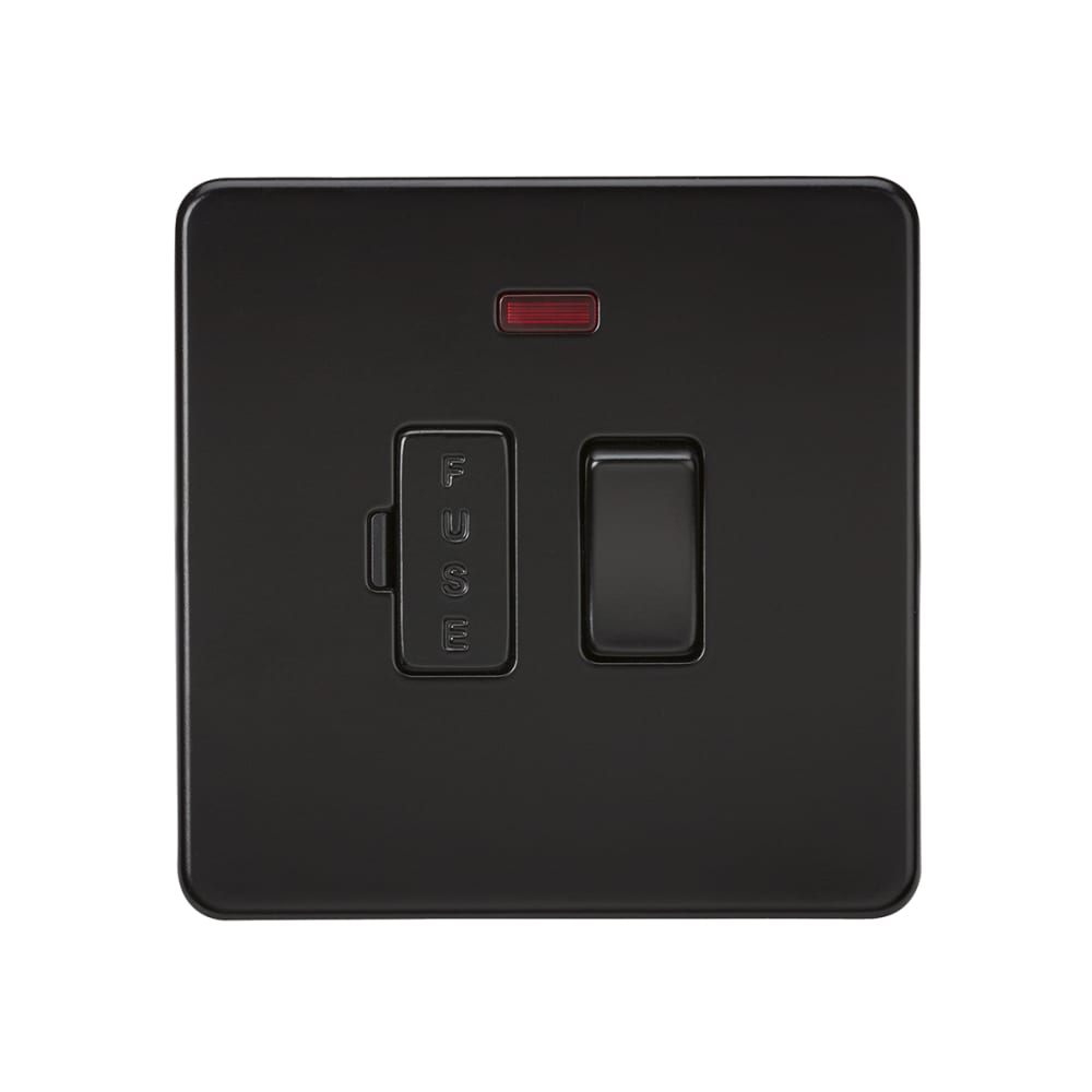 Despatch Spur Knightsbridge 13A 1 Gang Screwless Flat Plate Switched Fused Spur with ...