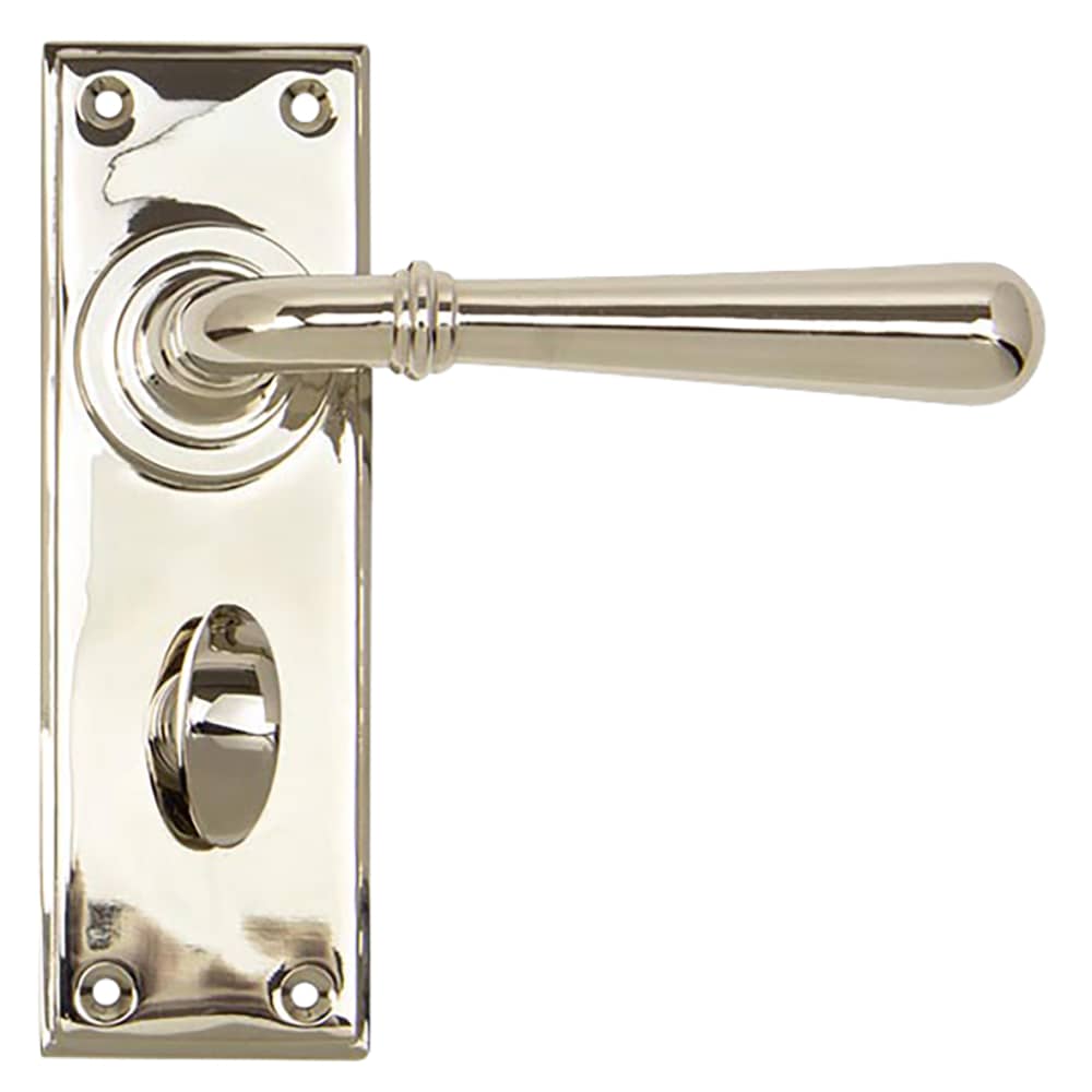 From The Anvil Newbury Bathroom Door Handle - 152 x 50mm - Polished Nickel