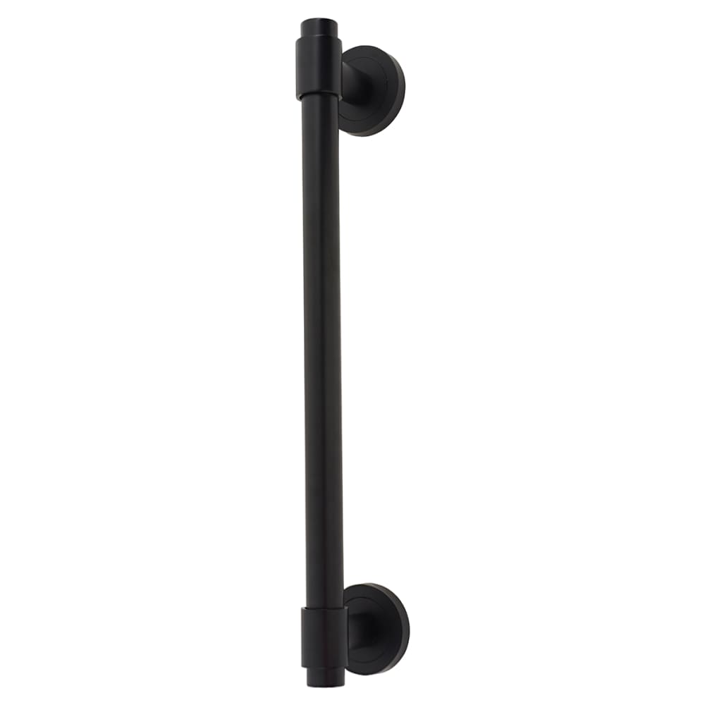 Altro T-Bar Door Pull Handle on Rose - Screw Fix - 300mm Centres - Matt Black