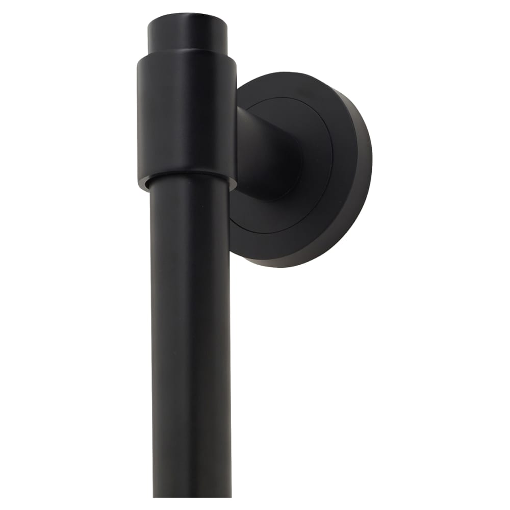 Altro T-Bar Door Pull Handle on Rose - Screw Fix - 300mm Centres - Matt Black