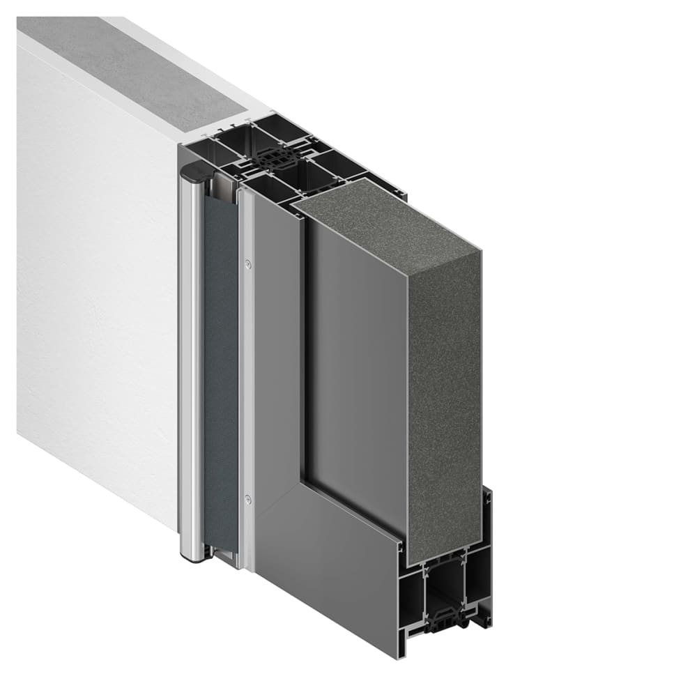 Strand FP800 Waterproof Roller Finger Guard With Anthracite Grey Fabric - 1925mm - Satin Aluminium 
