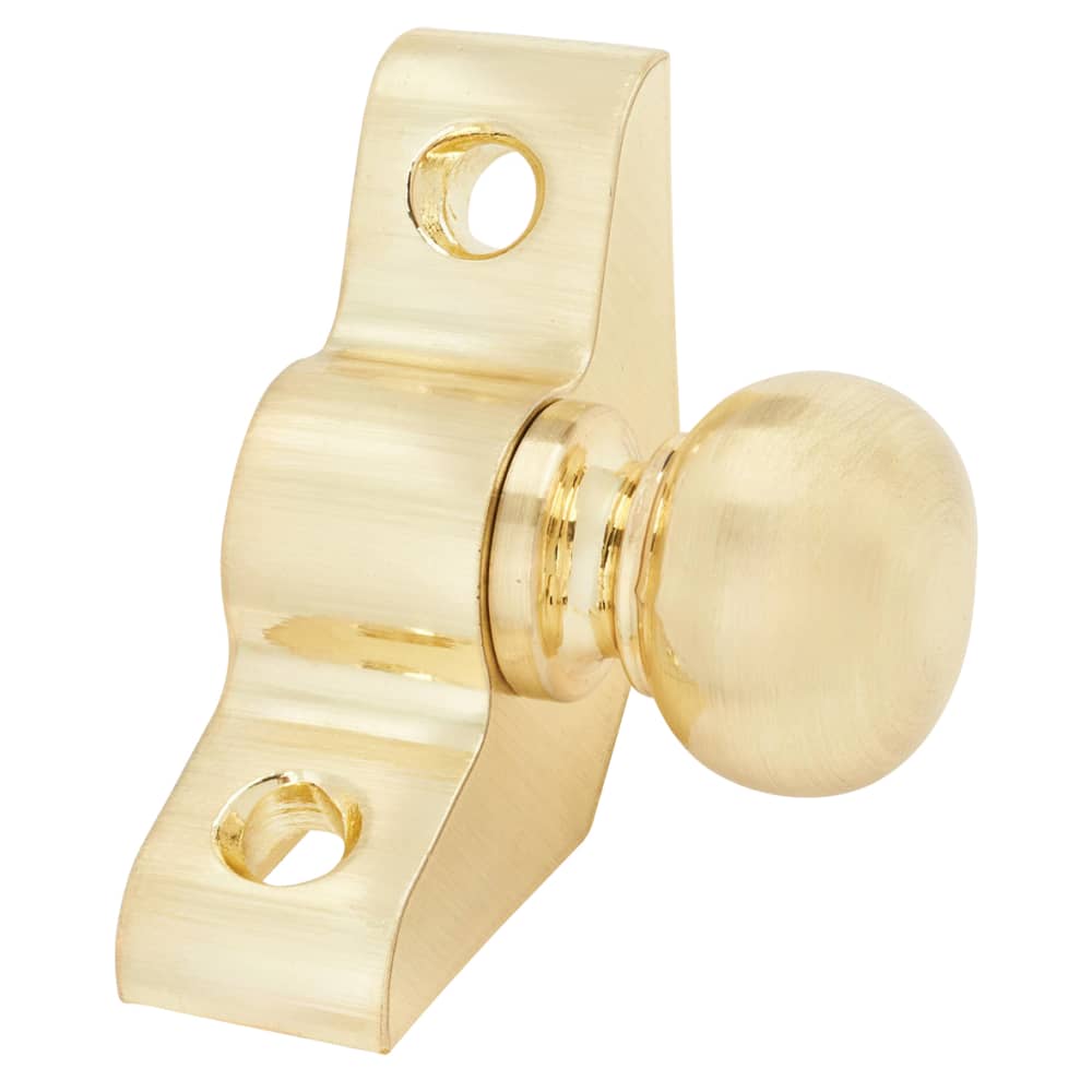Altro Stair Rod with Round Bulb Finials - 900mm Length - Satin Brass