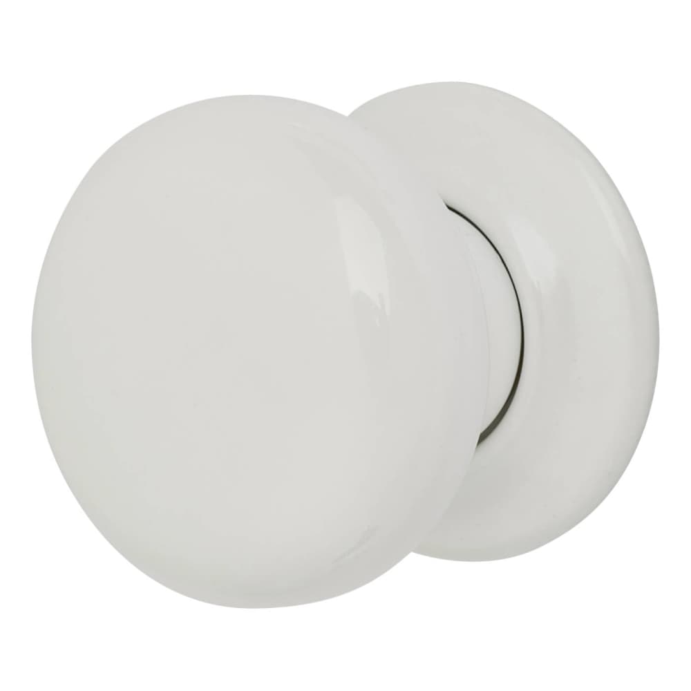 Touchpoint Porcelain Mortice/Rim Door Knob - 60mm Rose Diameter - White