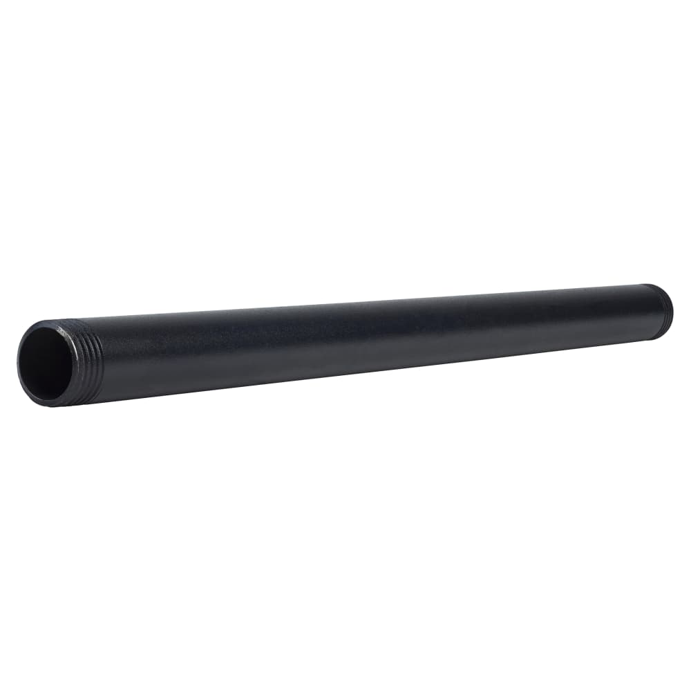 Altro 1/2" Pipe Shelving Iron Threaded Pipe - 12"/300mm Length - Black