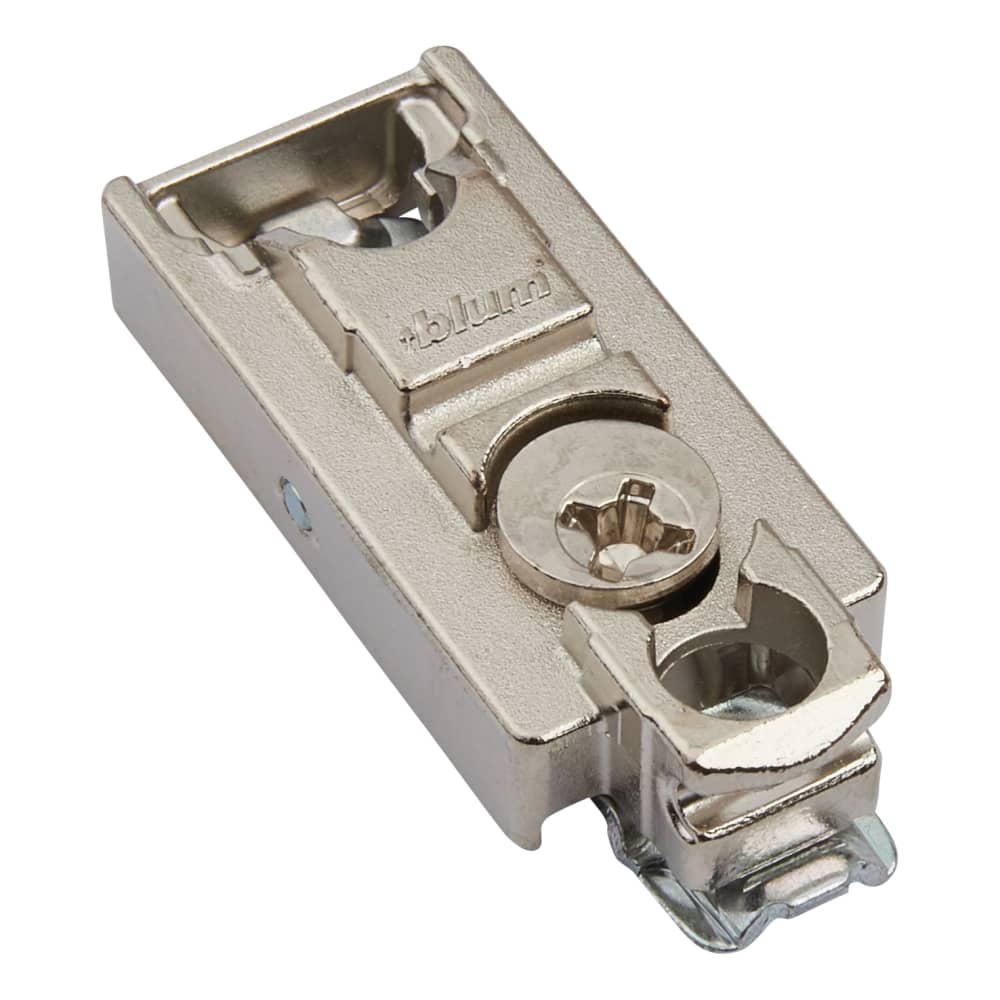 Blum CLIP Straight Cabinet Mounting Plate - Screw On - 3mm Spacing - Zinc Diecast - Pair