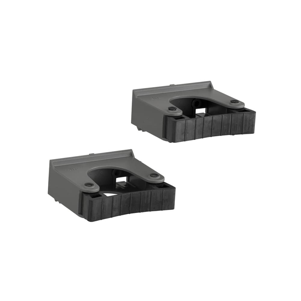 elfa Garage Storage Top Track System - Large Tool Holder for Storage Track - Grey - Pack of 2