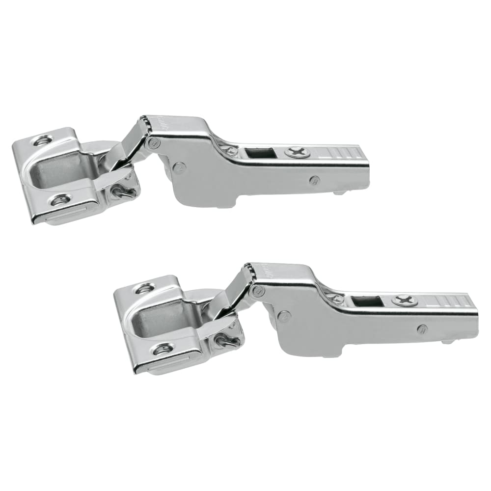 Blum CLIP Top Cabinet Hinge - 110° - Un-Sprung - Half Overlay - Zinc Plated - Pair