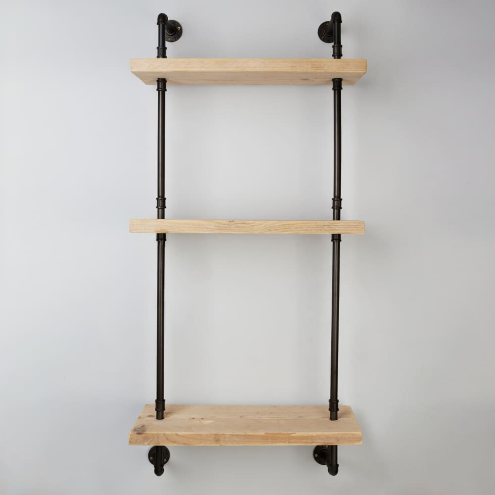 Altro 1/2" 3 Tier Drill Through Pipe Shelf Kit - Black