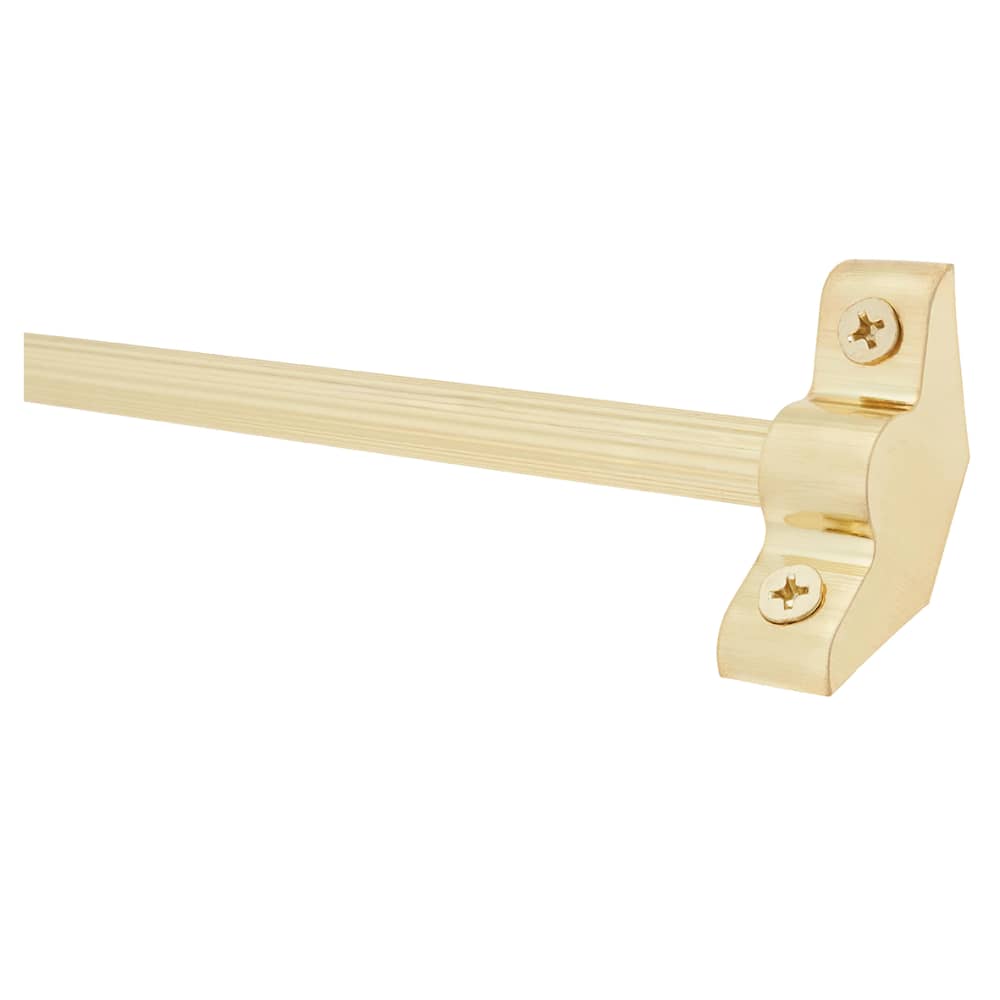 Altro Lines Stair Rod with Plain Finials - 900mm Length - Satin Brass