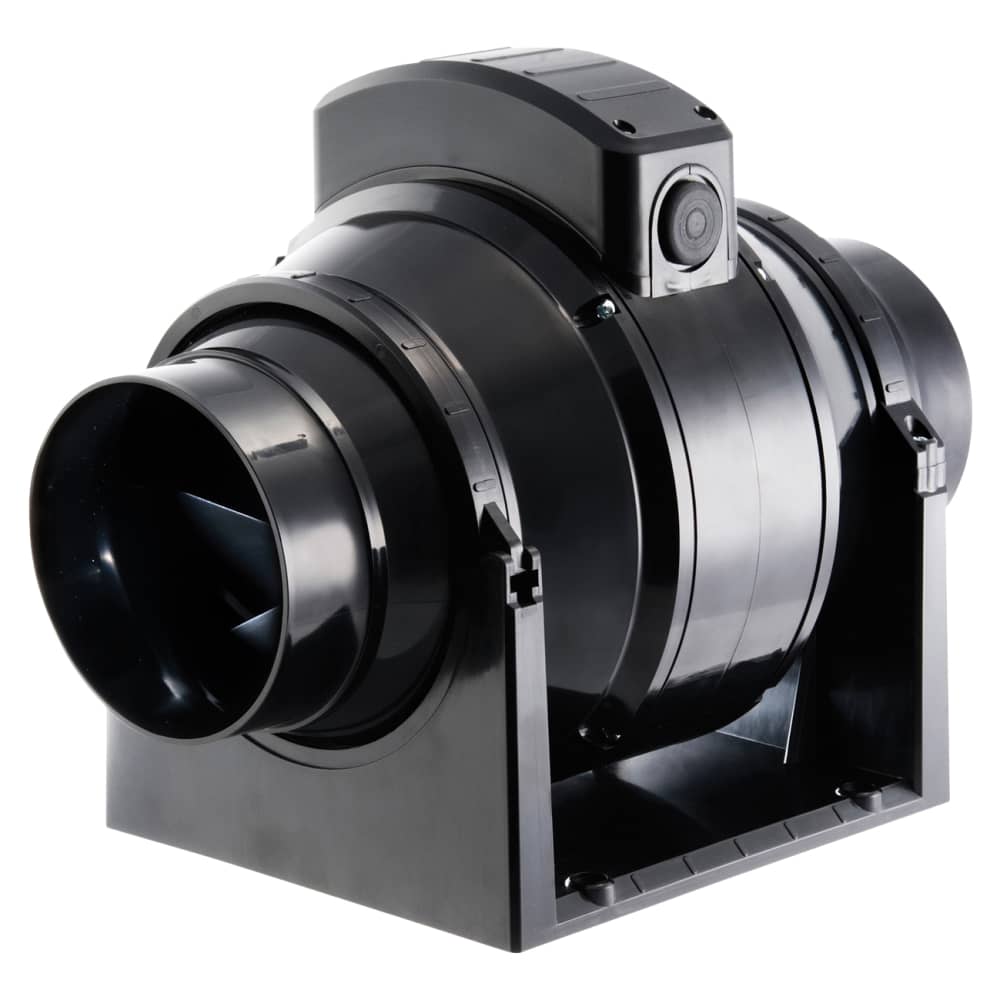 Manrose MF100S MixFlo Bathroom Induct Fan - 4"/100mm - Black