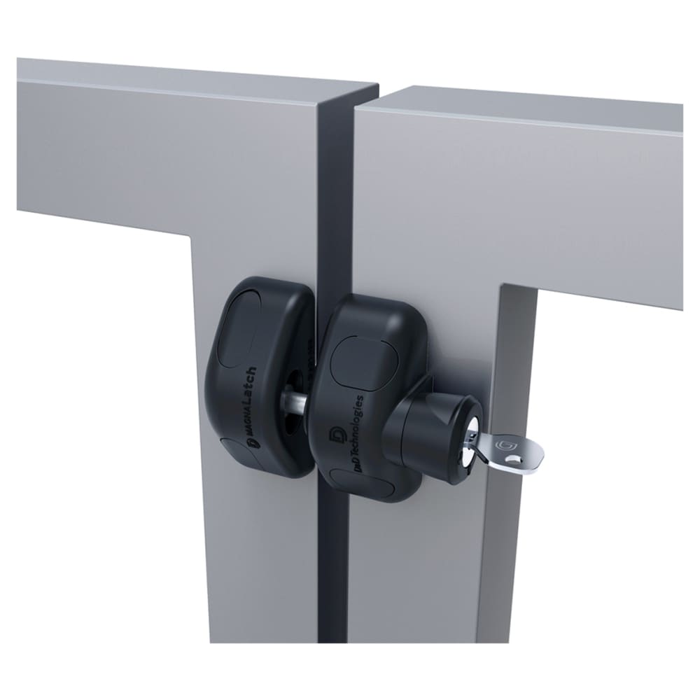D&D Magnalatch Locking Gate Latch - Side Pull - 93 x 71mm - Black ...