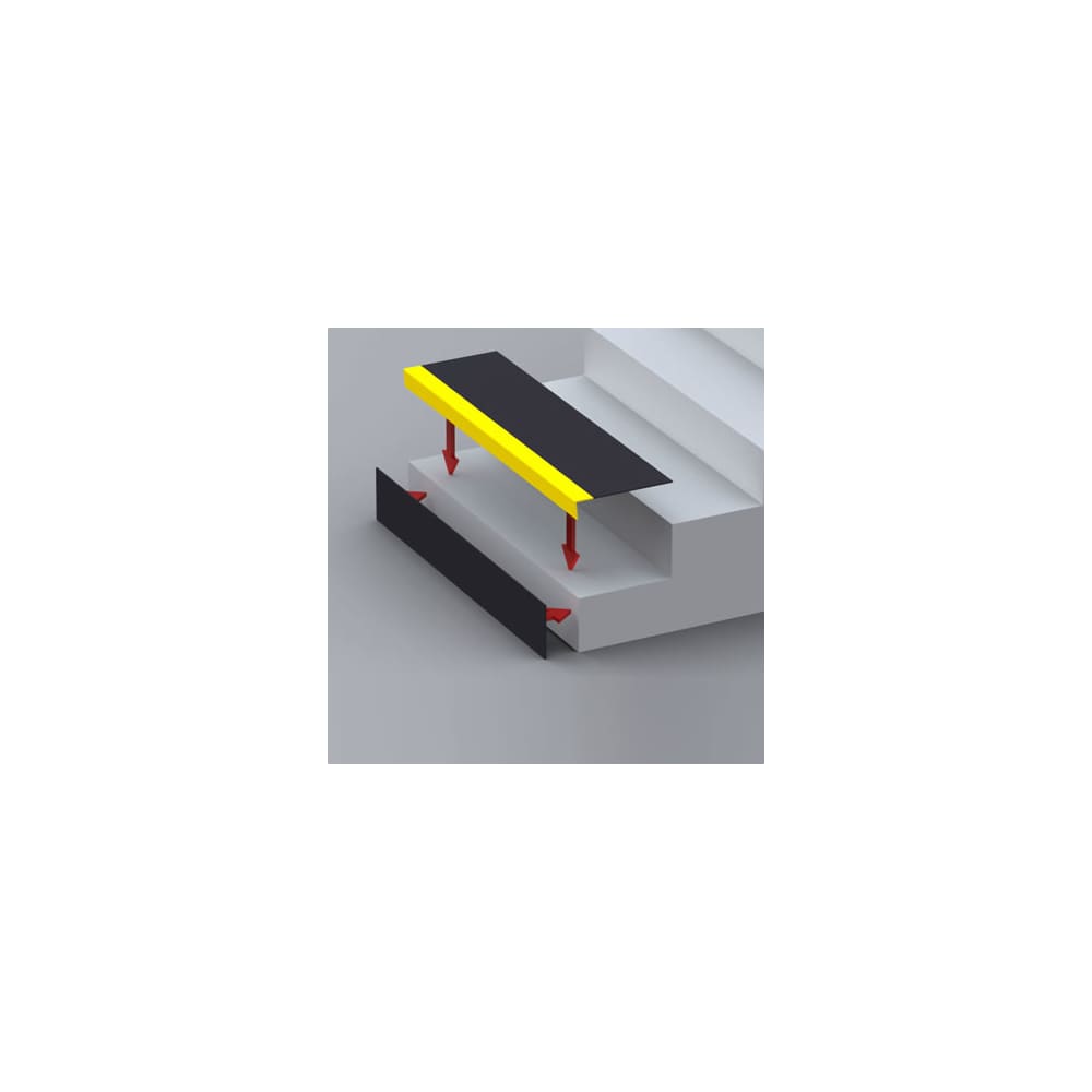 SlipGrip Stair Tread - 3000 x 345 x 55mm - Yellow