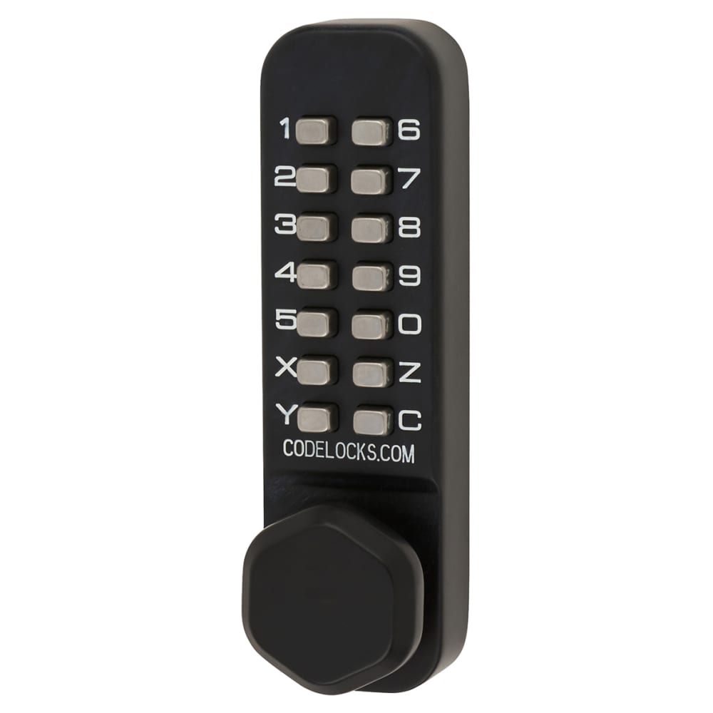 Codelocks CL290 External Marine Grade Push Button Code Back to Back Lock and Latch - Black