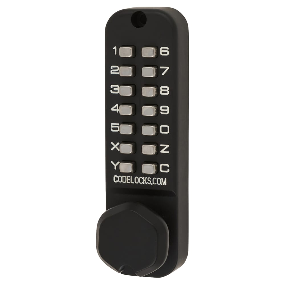Codelocks CL290 External Marine Grade Push Button Code Back to Back Lock and Latch - Black
