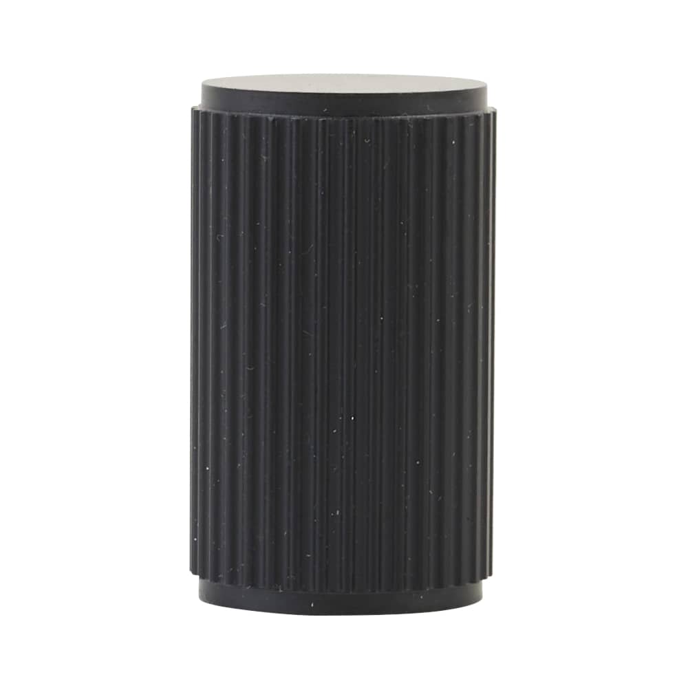 Carlisle Brass Knurled Cylinder Cabinet Knob - 18mm Diameter - Matt Black