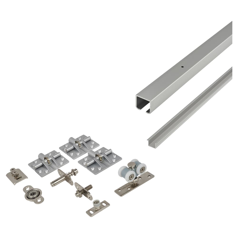 Klug Bi-Folding Sliding Door Gear Kit - 3000mm Track - 4 Door 2 Ways - 40kg Max Door Weight 