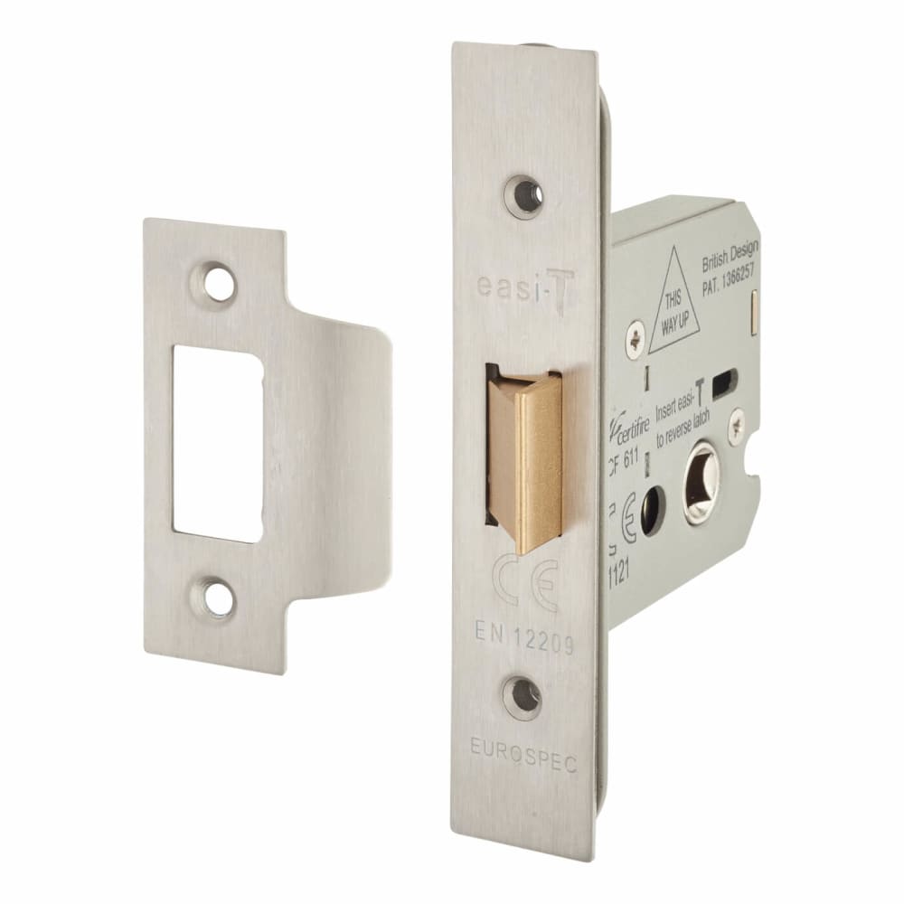 Hampstead Heavy Duty Flat Latch - 66mm Case - 44mm Backset - Satin Stainless Steel