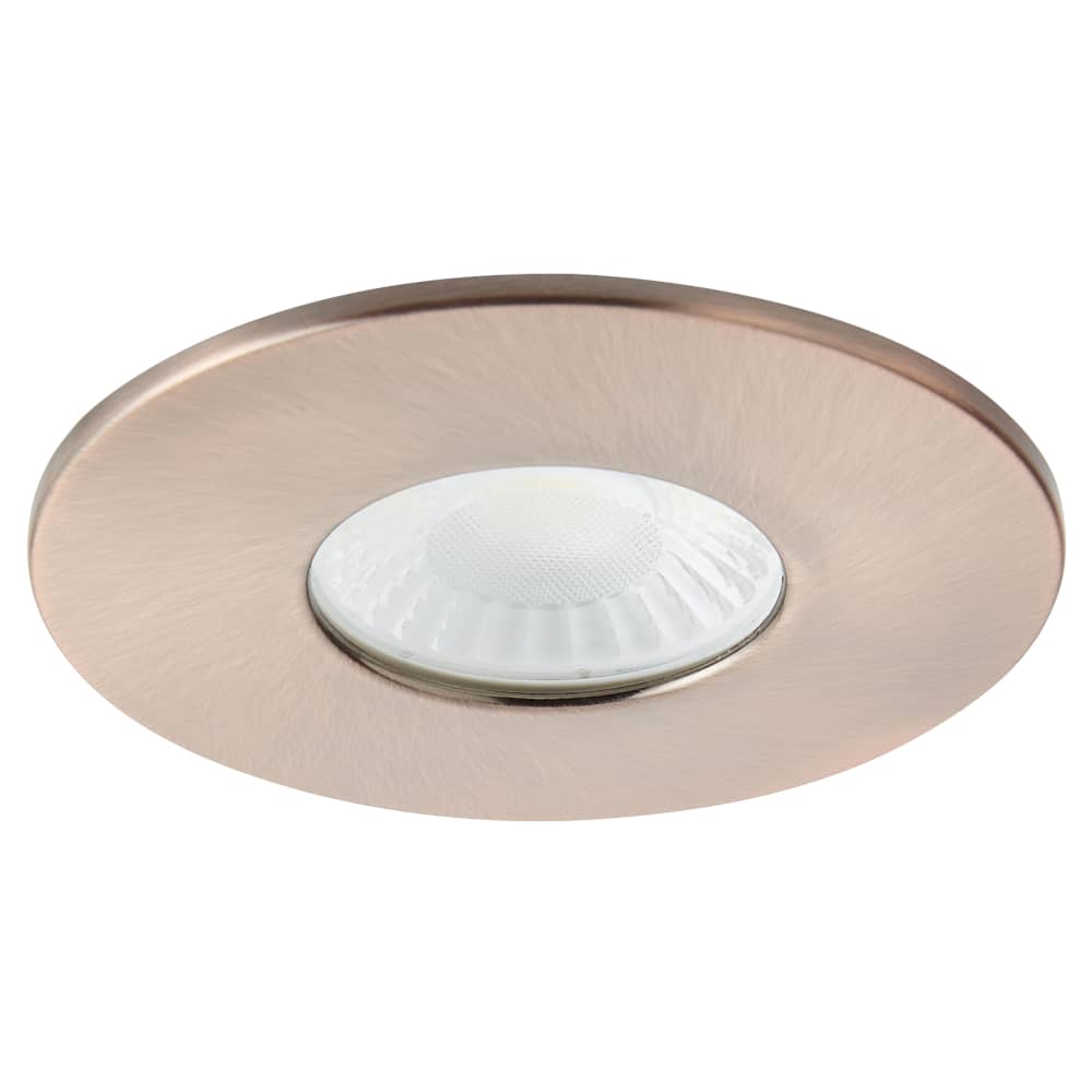 Forum Spa Rhom 8W IP65 Fire Rated LED Dimmable Fixed Downlight - 3/4/6000K CCT - Antique Copper