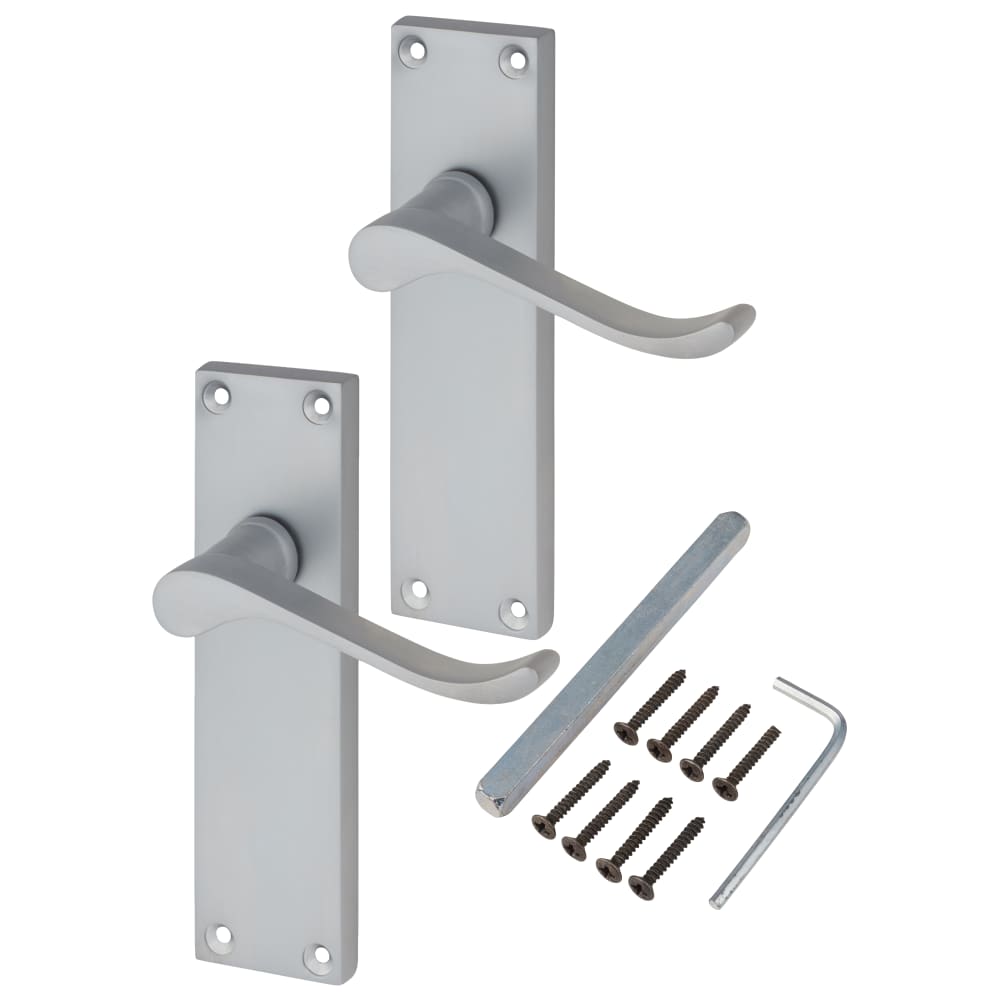 Touchpoint Mia Budget Scroll Latch Door Handle - 153 x 42mm - Satin Chrome