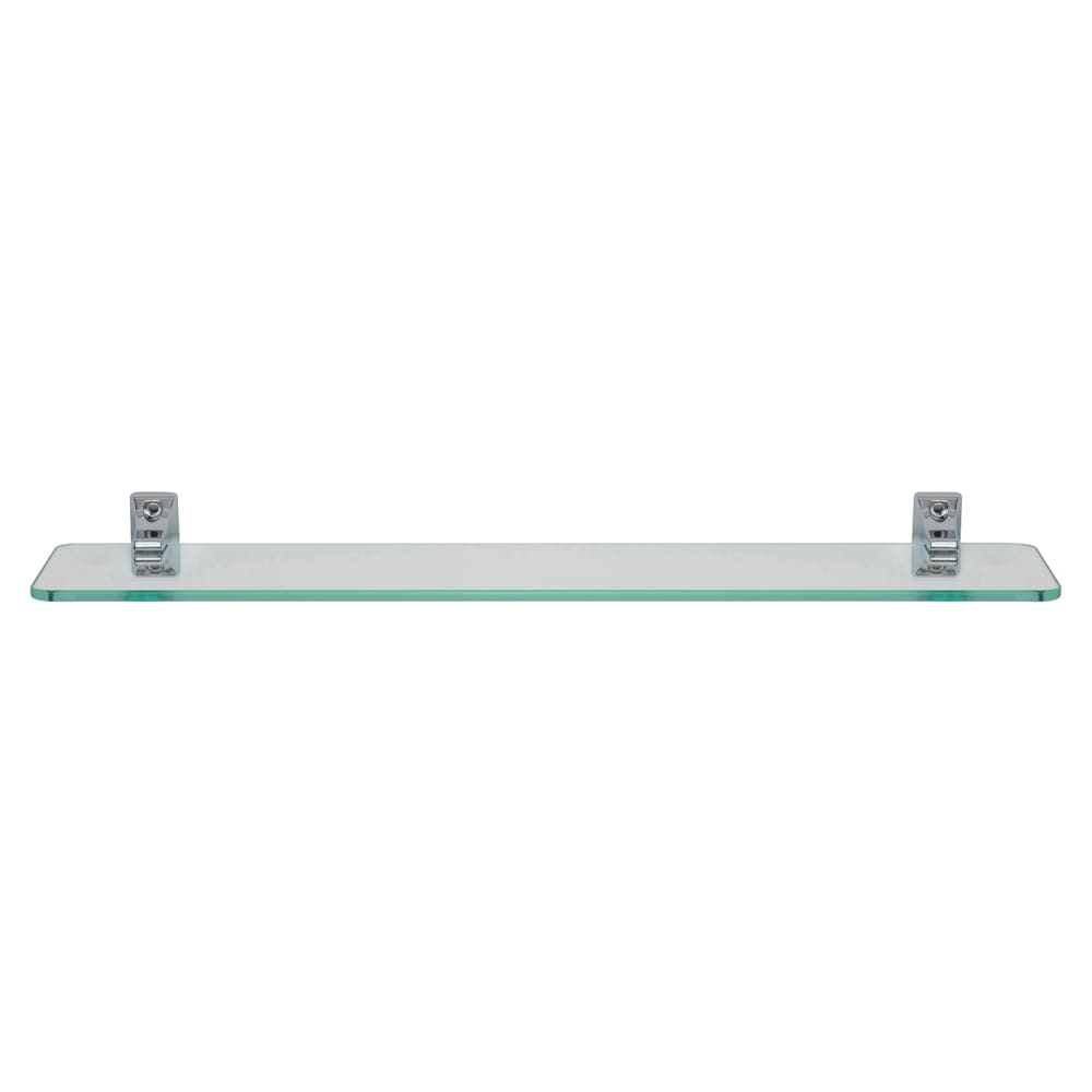 Croydex Sutton Glass Shelf - 500 x 115mm - Polished Chrome