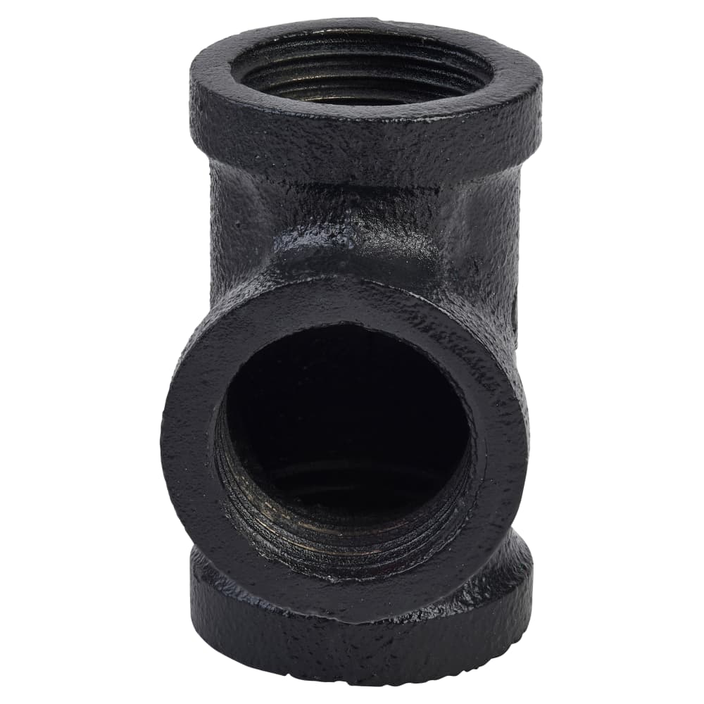 Altro 3/4" Pipe Shelving Iron Pipe Tee Connector - Black
