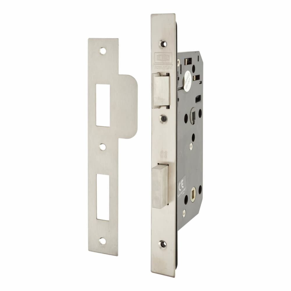 UNION J2C7S Equality Act Bathroom Lock - 83mm Case - 55mm Backset - Satin Stainless Steel