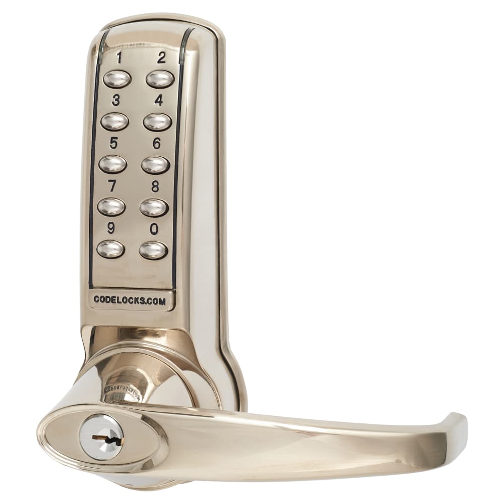 Codelocks CL4020 Digital Code Operated Lock and Euro Lock with Key Override - Stainless Steel