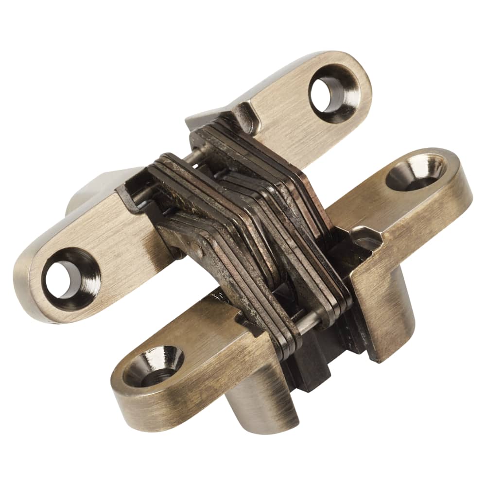Altro Concealed Hinge - 60 x 13mm - Antique Brass - Pair