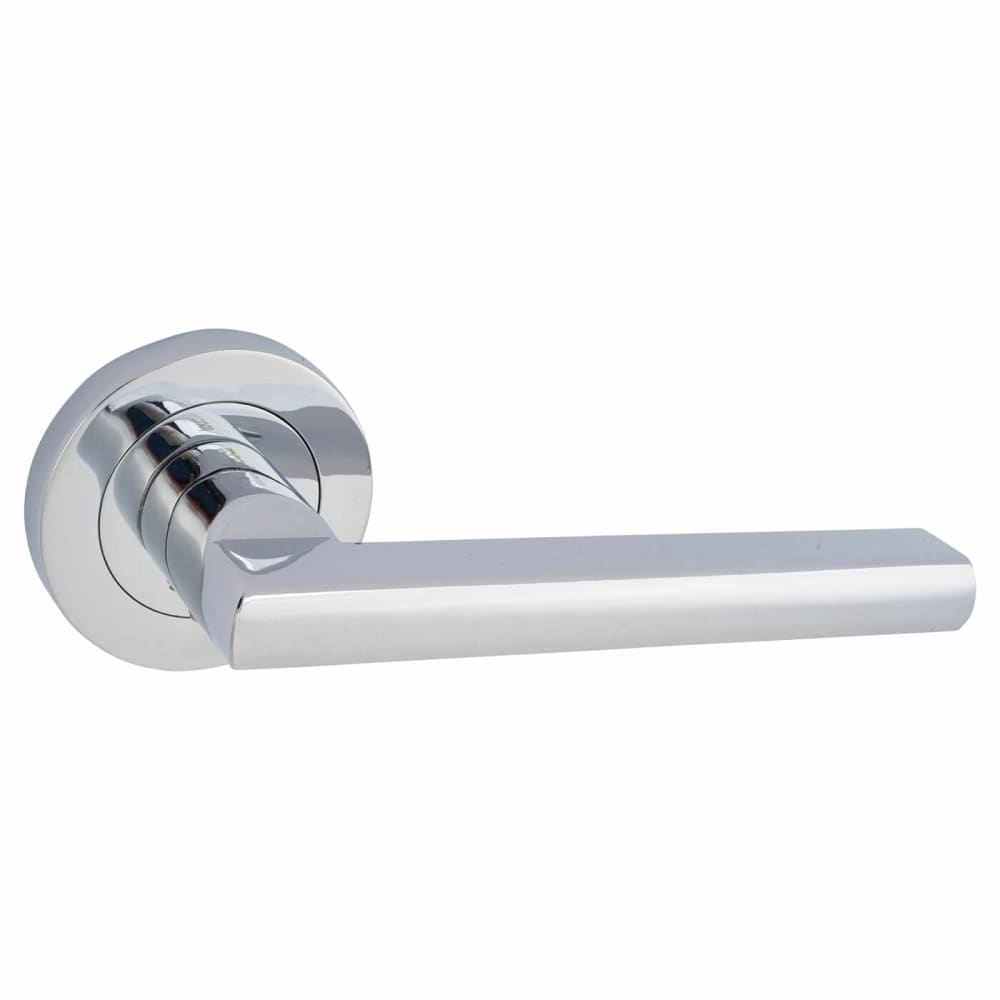 Touchpoint Sophia Lever Door Handle on Rose Polished Chrome