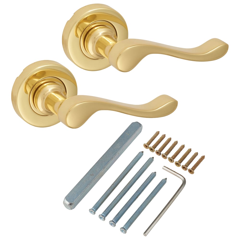 Heritage Brass by M Marcus Bedford Door Handle on Rose - Polished Brass