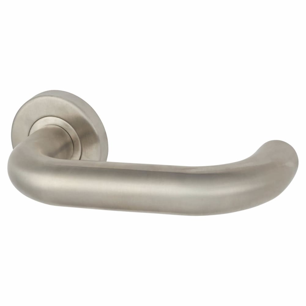Altro 22mm Return to Door Handle on Rose - Satin Stainless Steel
