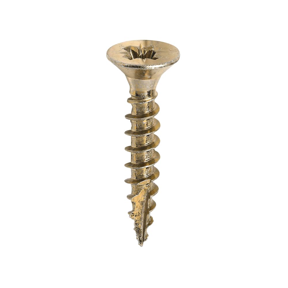 TIMCO Classic Pozi Countersunk Wood Screws - 4.5 x 25mm - Yellow Zinc - Pack of 200