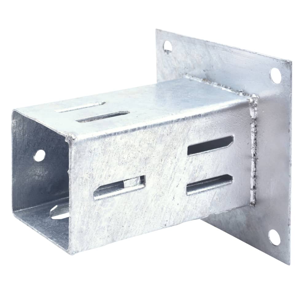 TIMCO Bolt Down Fence Post Shoe - Quick Fit - 75 x 75mm - Galvanised